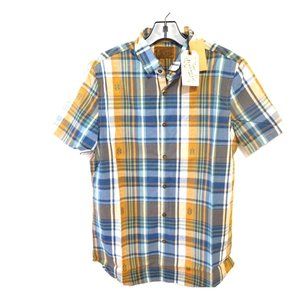 Jeremiah Men Plaid Short Sleeve Shirt XL Extra Large New Button Up
